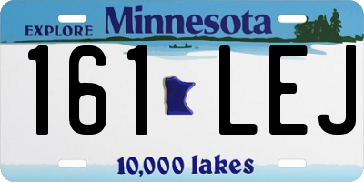 MN license plate 161LEJ