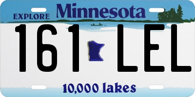 MN license plate 161LEL