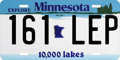 MN license plate 161LEP