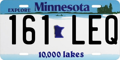 MN license plate 161LEQ