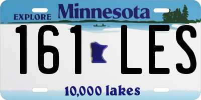 MN license plate 161LES