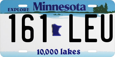 MN license plate 161LEU