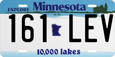 MN license plate 161LEV