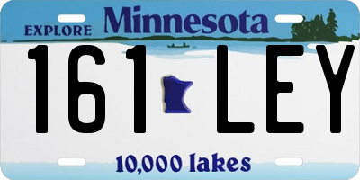 MN license plate 161LEY