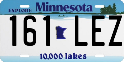 MN license plate 161LEZ