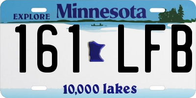 MN license plate 161LFB