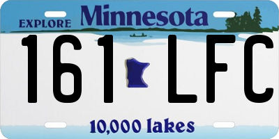 MN license plate 161LFC