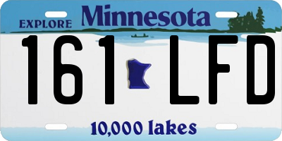 MN license plate 161LFD
