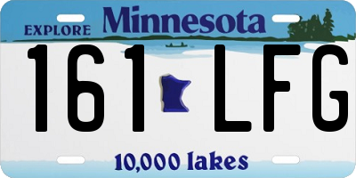 MN license plate 161LFG