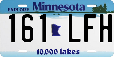 MN license plate 161LFH