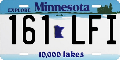 MN license plate 161LFI