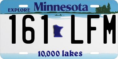 MN license plate 161LFM
