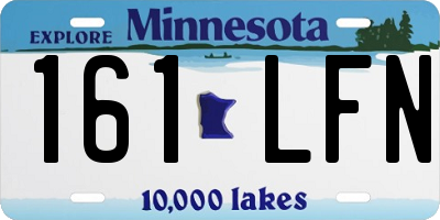 MN license plate 161LFN