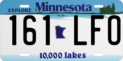 MN license plate 161LFO