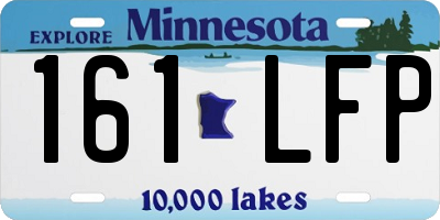 MN license plate 161LFP