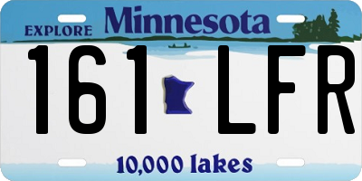 MN license plate 161LFR