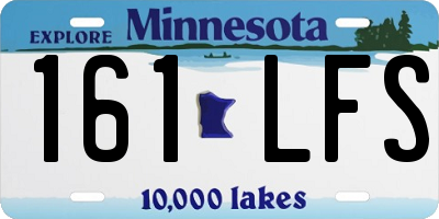 MN license plate 161LFS