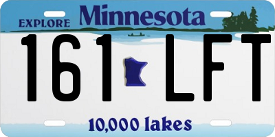 MN license plate 161LFT