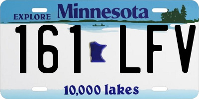 MN license plate 161LFV