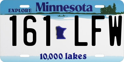 MN license plate 161LFW