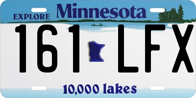 MN license plate 161LFX