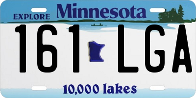 MN license plate 161LGA