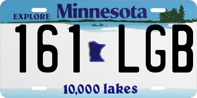 MN license plate 161LGB