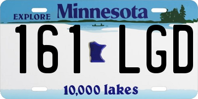 MN license plate 161LGD