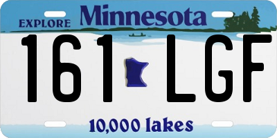 MN license plate 161LGF