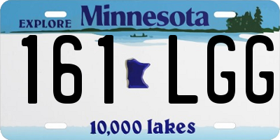 MN license plate 161LGG