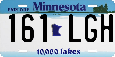 MN license plate 161LGH