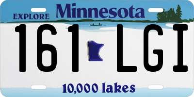 MN license plate 161LGI