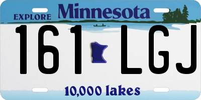 MN license plate 161LGJ