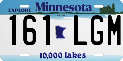 MN license plate 161LGM