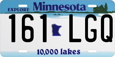 MN license plate 161LGQ