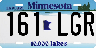 MN license plate 161LGR