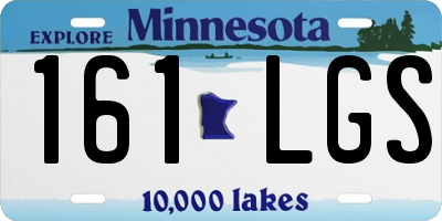 MN license plate 161LGS