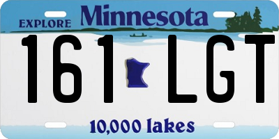 MN license plate 161LGT