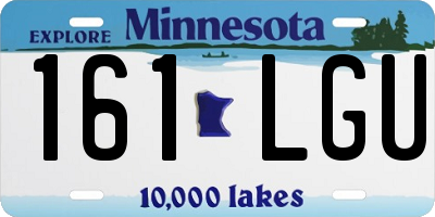 MN license plate 161LGU