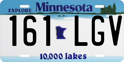 MN license plate 161LGV