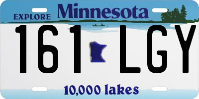 MN license plate 161LGY