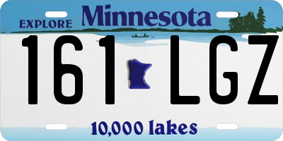 MN license plate 161LGZ