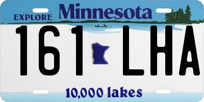MN license plate 161LHA