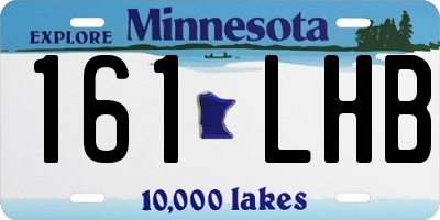 MN license plate 161LHB