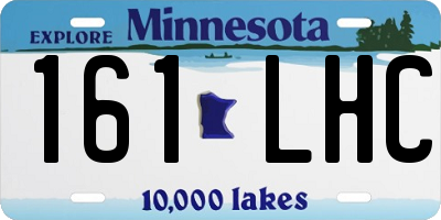 MN license plate 161LHC