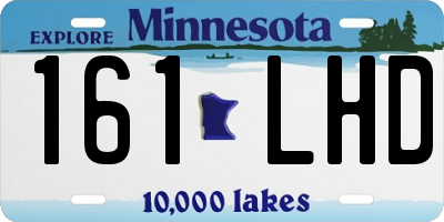 MN license plate 161LHD