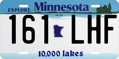 MN license plate 161LHF