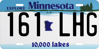 MN license plate 161LHG