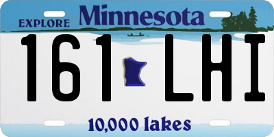 MN license plate 161LHI