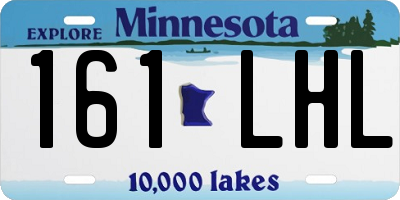 MN license plate 161LHL